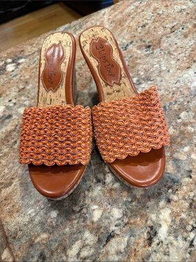 2 Lips Too Women's Orange Woven Slide Mule